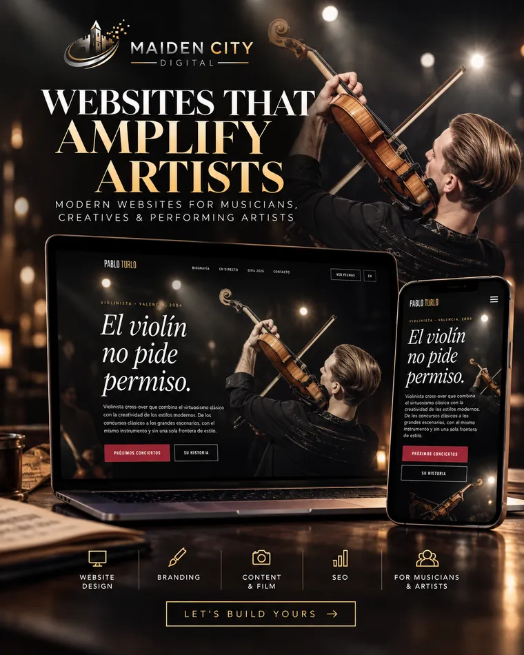 The Pablo Turlo website, shown on a laptop and a phone